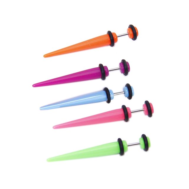Tapones de Oído Cheater Fake Taper Camilla 4G 5pcs colorido Sunnimix 16G Acero