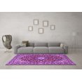 thumbnail image 3 of Ahgly Company Indoor Round Oriental Purple Traditional Area Rugs, 7' Round, 3 of 4
