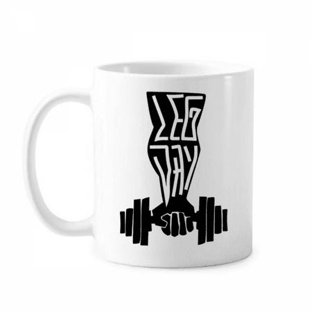 

Lifting Equipment Fitness Hold Mug Pottery Cerac Coffee Porcelain Cup Tableware