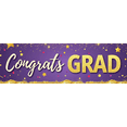 thumbnail image 4 of Purple Congrats Grad Banner with Golden Elements Balloons and Tassel Decors Backdrop Party Supplies for Graduation Party Photography Props Celebration Decorations, 4 of 8