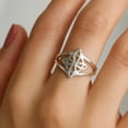 thumbnail image 4 of Anillo Nudo De Bruja Para Mujer De Plata 925, Medida 7 Plateado 7, 4 of 5