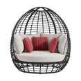 thumbnail image 3 of Fresca Twin Egg Chair Dark Grey and Olefin Beige with 3 Pillows, 3 of 8
