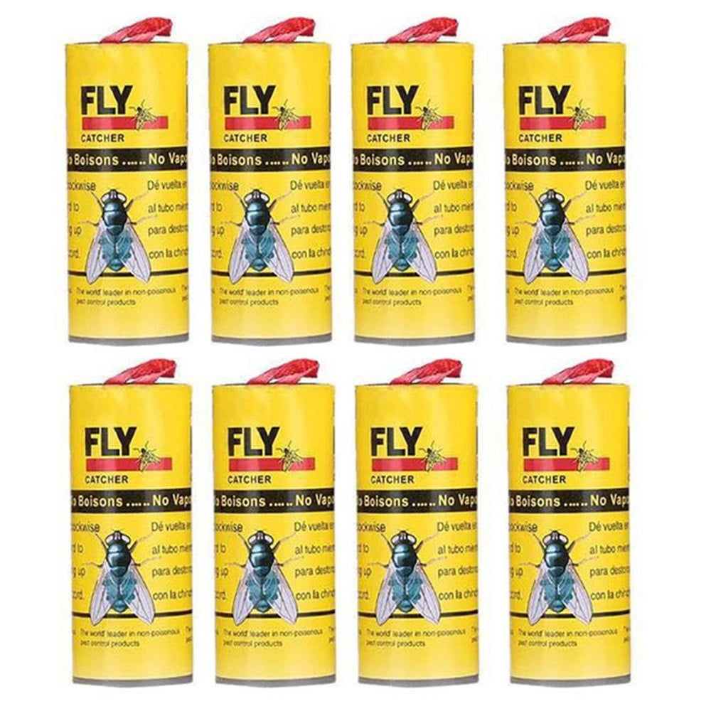 8Pcs Insect Glue Tape Strips Sticky Fly Paper Eliminate Flies