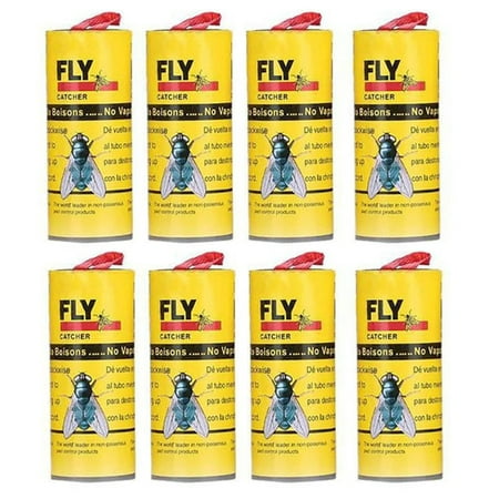 Tuscom 8Pcs Insect Glue Tape Strips Sticky Fly Paper Eliminate Flies Bug Catcher (Best Way To Eliminate Flies)