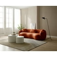 thumbnail image 3 of Kevinplus 4-Seat Modern Curved Sofa with 3 Pillows for Bedroom Office Apartment (Orange), 3 of 7