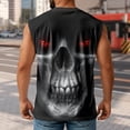 thumbnail image 6 of adaychics Skull Tank Top Men Crew Neck Skull Casual Sleeveless Shirts Horror Graphic Tank Tops for Gym Sports Workout, 6 of 7