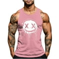 thumbnail image 2 of Camiseta sin mangas de cuello redondo para hombre, con estampado de Halloween, cuello redondo, estilo informal, deportiva, para hombre, 2 of 5
