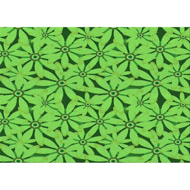 Ahgly Company Machine Washable Indoor Rectangle Transitional Emerald Green Area Rugs, 2' x 3'