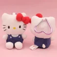 thumbnail image 2 of Llavero de peluche Kawaii Sanrio Hello Kitty con hebilla de amor, llavero de peluche, colgante para bolso, adorno colgante para teléfono móvil femenino, juguete para niña, 2 of 5