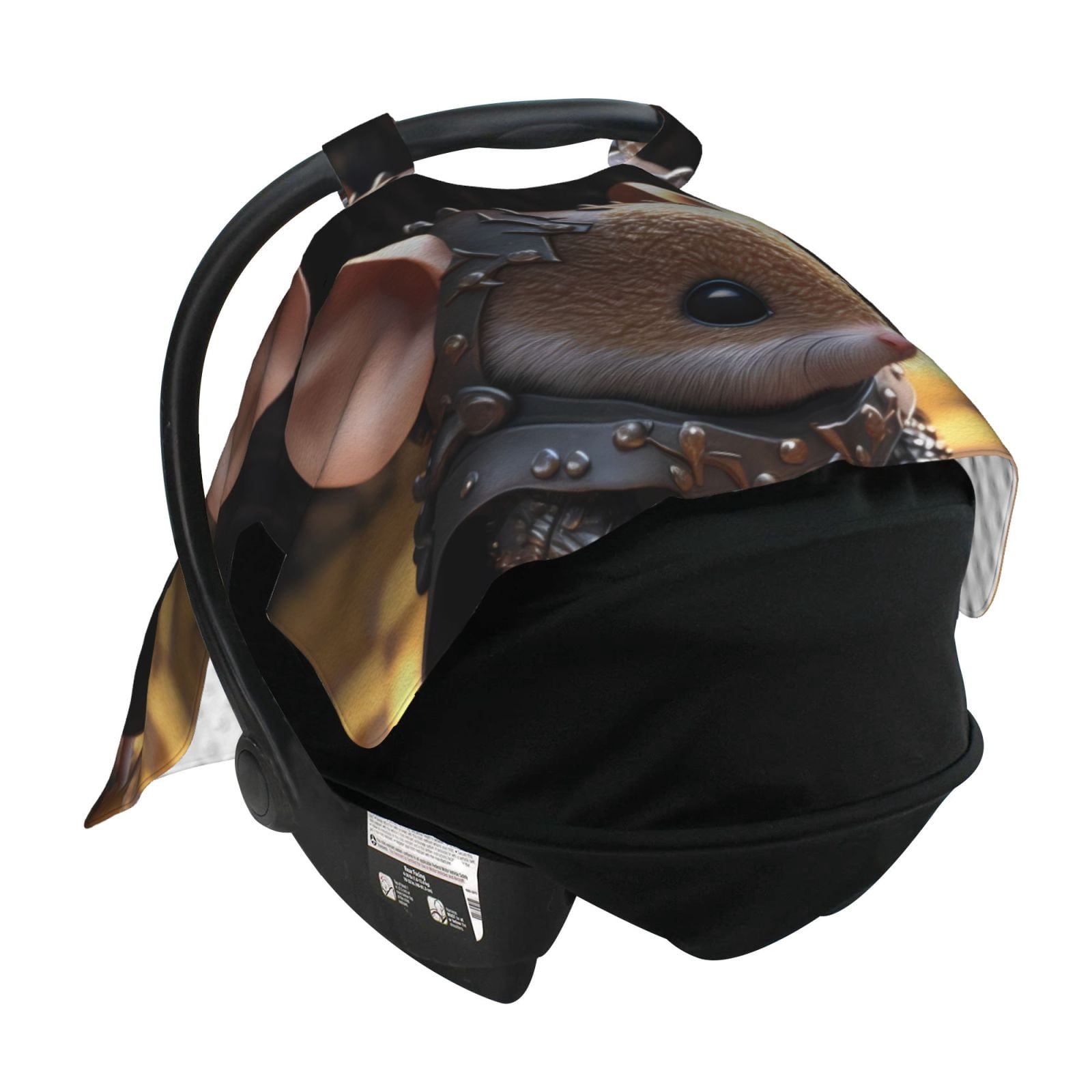 Car Seat Cover Baby - Cute Big-Eared Mouse Breathable Infant Car Seat Cover for Baby Carseat, Lightweight Comfort Baby Essentials Must Haves Newborn Stuff for Girl Boy