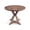 Brown, variant on Martha Stewart 36" Round Indoor-Outdoor Patio Table with Trestle Base in Brown Brushed Woodgrain Aluminum Finish