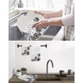 thumbnail image 5 of Dandelion Kitchen Dish Towels for Drying Dishes Set of 3, Black White Modern Country Rustic Plants Waffle Weave Microfiber Hand Tea Bathroom Towels Quick Dry & Absorbent Towel 15.7x23.6, 5 of 7