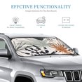 thumbnail image 3 of Kdxio Tropical Leaves Print Windshield Sun Shade, Foldable Sun Blocker for Car,Truck,SUV Automotive Interior Sun Protection,Reflective Shade for Front Windshield(Medium), 3 of 7