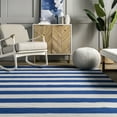 thumbnail image 2 of nuLOOM Gracen Cotton Stripe Area Rug, 6' x 9', Blue, 2 of 9