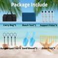 thumbnail image 5 of Beach Tent 10' x 10', Camping Sun Shelter UPF50+ with 8 Sandbags, Sand Shovels, Ground Pegs & Stability Poles, Outdoor Shade Beach Canopy for Camping Trips, Fishing, Backyard Fun or Picnics, 5 of 10