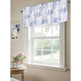 thumbnail image 6 of Blue Ombre Coral Curtain Valances for Windows, Summer Coastal Ocean Life Kitchen Valance Window Treatment, Light Filtering Block Curtains for Bathroom/Bedroom/Living Room 42'' x 12'', 6 of 9