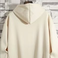 thumbnail image 4 of IROINNID Hoodie Jacket for Women Zipper Closure Hooded Jacket Drawstring Tops Long Sleeve Solid Plain Basic Jacket,Beige, 4 of 7