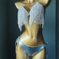 thumbnail image 2 of Bikini de cristal con diamantes de imitación, traje de baño popular, ropa de playa, bikini con diamantes de imitación, novedad de 2022, 2 of 5