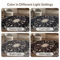thumbnail image 7 of ODIKA 8'x10' Washable Area Rug Non-Shedding, Easy Care, Round Circle Mystical Lunar Phase Ornamental Frame Distressed for King Size Bedroom Under Bed, Master Suite, 7 of 7