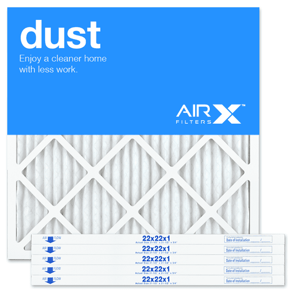 AIRx Filters Dust 22x22x1 Air Filter MERV 8 AC Furnace Pleated Air