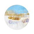 thumbnail image 2 of JSDART 60 inch Round Beach Towel Blanket Watercolor Tree Winter Landscape Beige Abstract Branches Bush Contemporary Travel Circle Circular Towels Mat Tapestry Beach Throw, 2 of 2