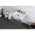 thumbnail image 2 of Kingston Brass LMS3030MASQ0 Pemberton 30" Carrara Marble Console Sink with Acrylic Legs (8-Inch, 3-Hole), Carrara Marble White/Matte Black, 2 of 8