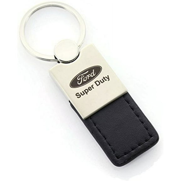 Ford Superduty Keychain & Keyring - Duo Premium Black Leather
