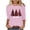 Pink, variant on Fashion Fall Saving LiMoi Women's Three Quarter Sleeve Holiday Top Round Neck Christmas Tree Graphic T-Shirt for Women Tees Tshirts Blouse My Items