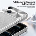 thumbnail image 5 of Case For Apple iPhone 15 Plus 6.7-inch, Compatible with MagSafe Water Ripple Electroplated Frame ShockProof Protective Car Mounted Magnetic Case,Siver,For iPhone 15 Plus, 5 of 6