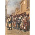 thumbnail image 2 of Vasily Vereshchagin 14x18 Gold Ornate Wood Frame and Double Matted Museum Art Print Titled - Chorus of Dervishes Begging for Alms. Tashkent (1870), 2 of 4
