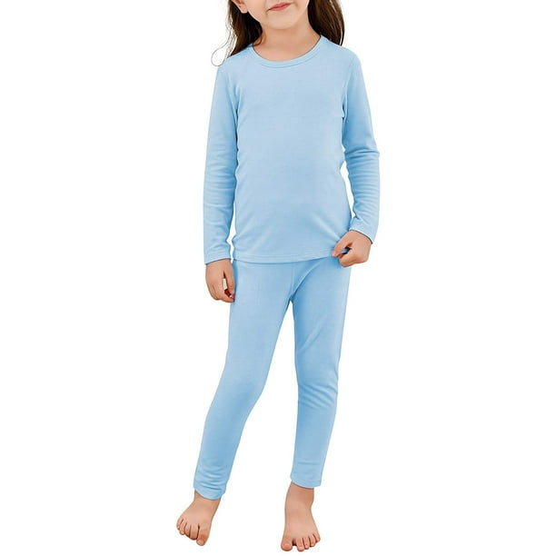 Sous-vêtements pour filles Sous-vêtements thermiques pour enfants Ensembles  de couche de base d'hiver pour tout-petits Pyjamas Vêtements de nuit 