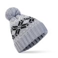 thumbnail image 1 of Gorro de punto navideño con copos de nieve suaves y ligeros para cumpleaños, Navidad, día de Acción de Gracias, gris, 1 of 1