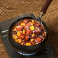 thumbnail image 4 of Nonstick Wok No Coating Gas Boiling Stir Fry Pan For Restaurant Camping Stovetop Bottom Cookware Frying Cooker Small Flat Pan, 4 of 6