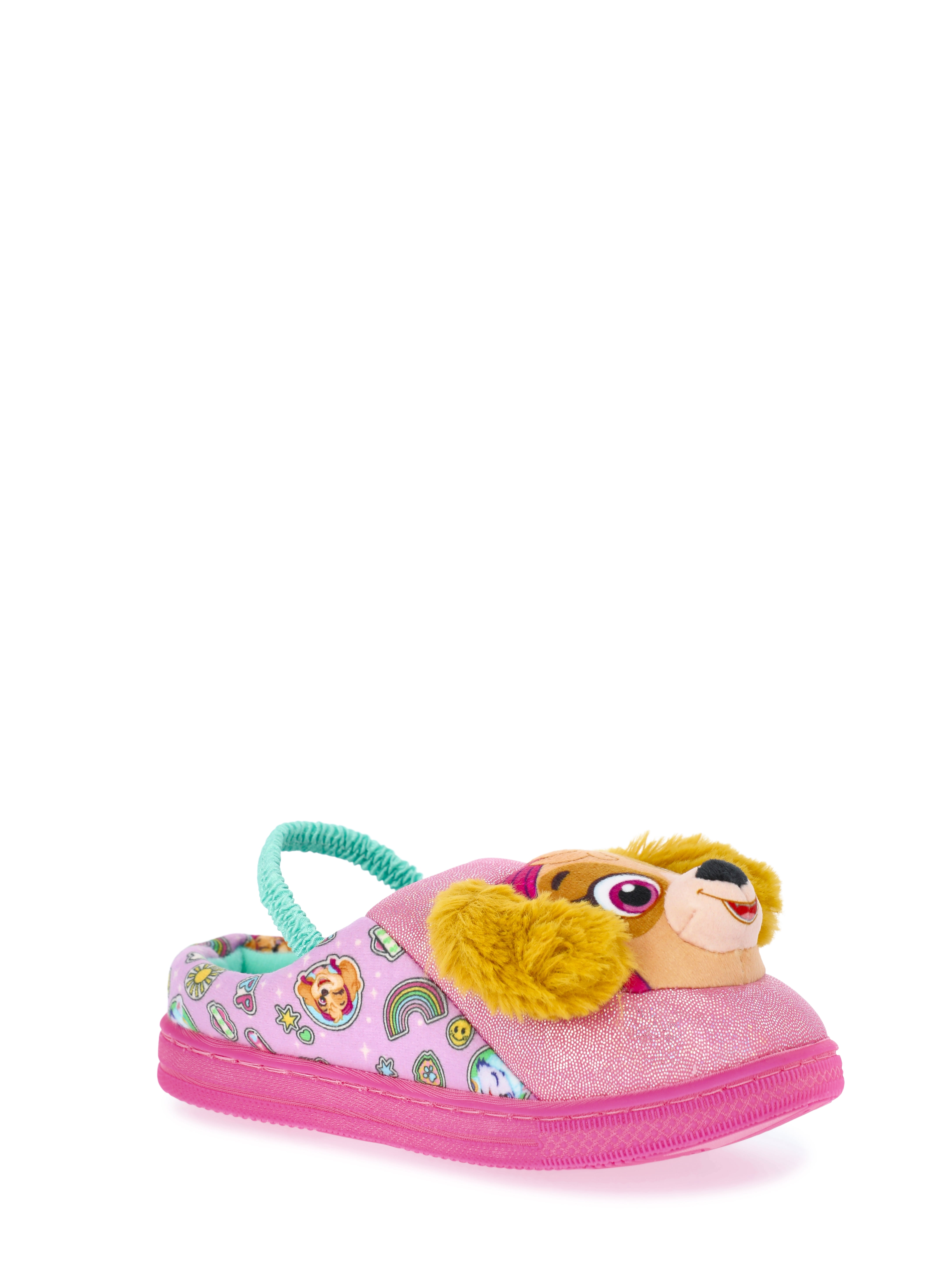 Paw Patrol Toddler Girls' Skye and Everest 3D Character Slippers with Back Strap