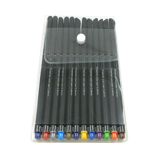 amdohai Fineliner Color Pen Set, Fine Point, 0.4mm, Assorted Ink Colors, 12/24/36 Count