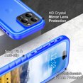 thumbnail image 6 of SPORTLINK Waterproof Case for iPhone 14 Pro Full Body Sealed Shockproof Dustproof Phone Screen Protector Cover 6.1 inch - Frosted Blue, 6 of 7
