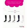 thumbnail image 2 of MeMoi Cotton Blend Knee High Girls Uniform Socks - Girls - Female, 11-13, Charcoal, 2 of 12