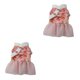 thumbnail image 2 of Methold Ropa para perros, vestidos para cachorros, traje Tang, estilo chino de Año Nuevo, calidez de invierno, múltiples patrones, disfraz S, rosa floreciente 2piezas, 2 of 6
