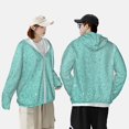 thumbnail image 5 of Haiem Teal Turquoise Glitter UPF 50+ Fishing Shirts for Men Long Sleeve UV Sun Protection Hoodie Non-Mask Outdoor Hiking Shirts, 5 of 8