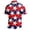 #04 Blue, variant on 250 Years American Flag Shirt for Men Patriotic Star Print Red White Blue Short Sleeve Button Down Blouse V Neck Freedom Comfy Spring Summer T-Shirt Relaxed Fit,S,#04 Blue