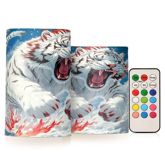 BZSMCE Flameless Candles LED Lights Snowy Roar Creativity Battery Candles