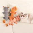 thumbnail image 3 of Cat Pillow Toy Plush Squeaky Interactive Pet Chew Toy Kitten Teeth Cleaning Toy, 3 of 10