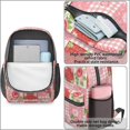thumbnail image 4 of Pioneer Flower Floral Print Pattern 17" School Backpacks for Teens,Waterproof Oxford Fabric,S-Shape Padded Straps for School,Travel,Hiking,Camping, 4 of 5