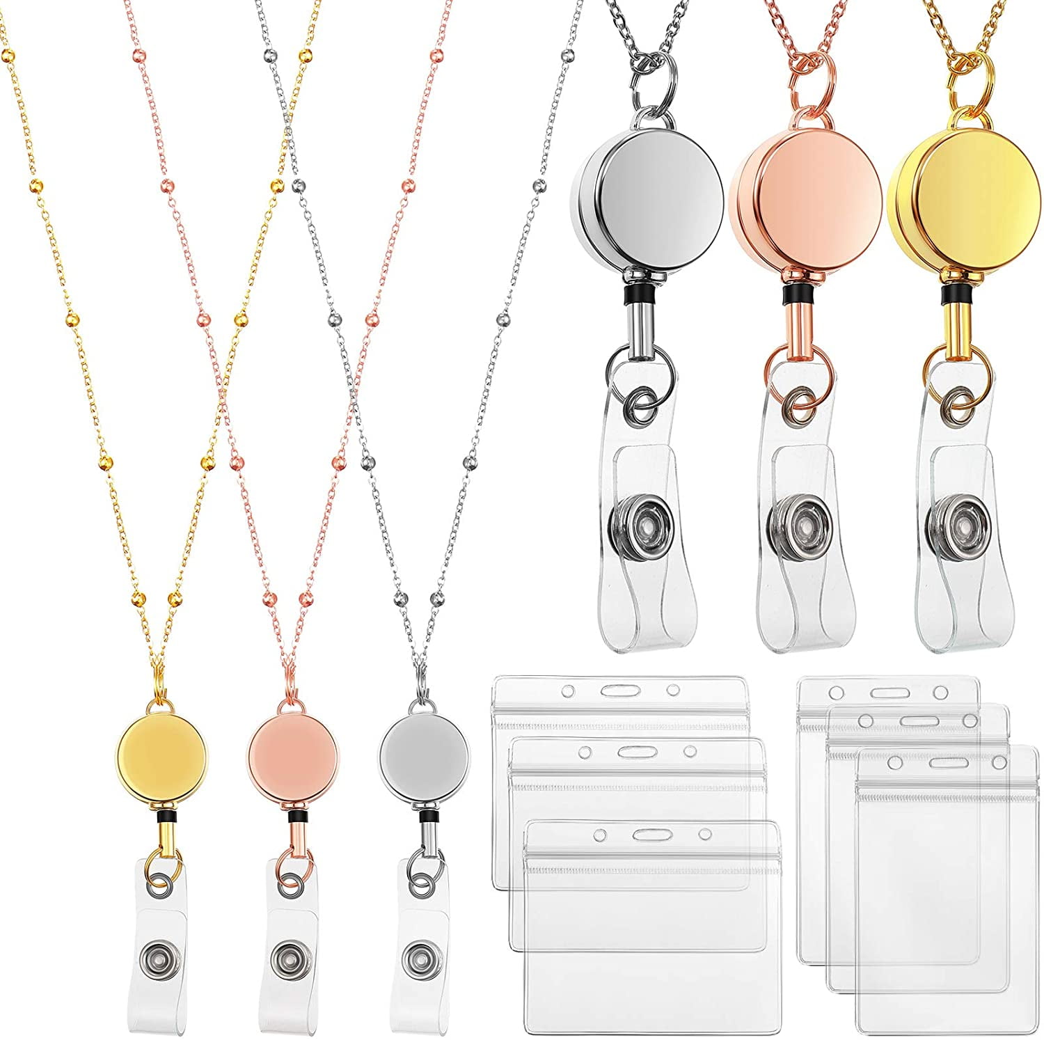 Retractable Badge Reel Lanyard with ID 