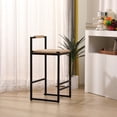 thumbnail image 2 of Smilegend Set of 2 Counter Height Barstools Kitchen Island Stools with Back Modern Armless Metal Legs & Durable Iron Frame and PU Leather Cushioned Seat, 2 of 8