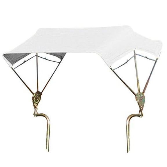 3-Bow Tractor Canopy with Frame Fender Mount 40" - White
