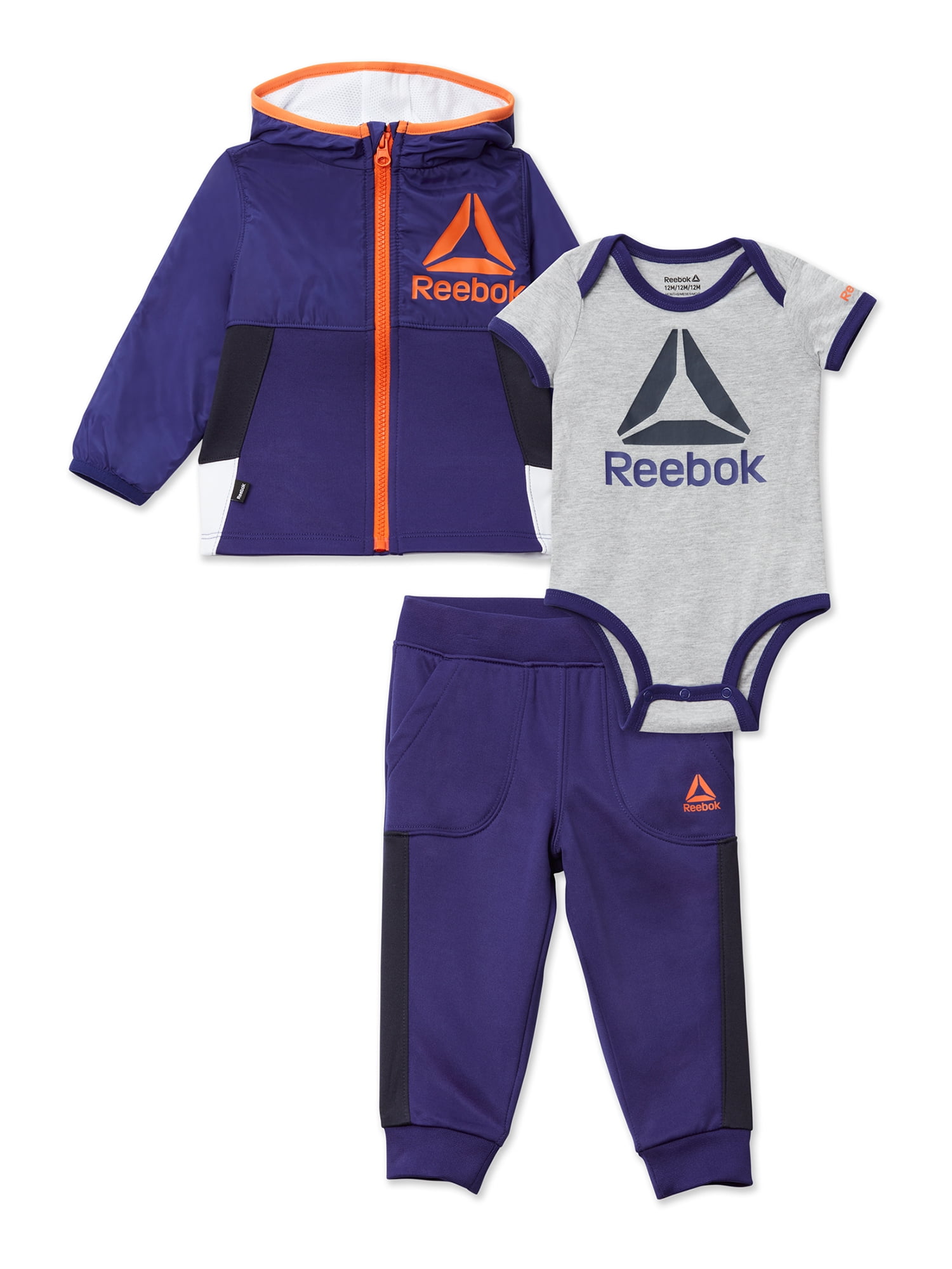 Verzorgen Forensische geneeskunde eigenaar Reebok Baby Boy Hoodie, Bodysuit and Jogger Set, 3 Piece, Sizes 0/3-24  Months - Walmart.com