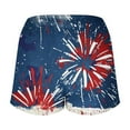 thumbnail image 4 of 4th of July Women's Comfy Summer Beach Shorts Casual Sports Shorts Yoga Short Pants with Elastic Drawstring & Pockets, 4 of 4