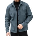 thumbnail image 2 of DPTALR Men's Fashion Long Sleeve Leisure Outerwear,Long Coat Jacket,Casual Outwear,Navy,XL, 2 of 9