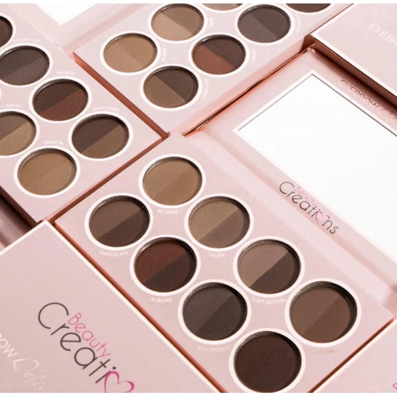 Beauty Creations - Eyebrow Definer Powder Book, Brow Powder Palette, 8 Dual Shades with Mirror, Smudge-Resistant Matte, 13.9 g